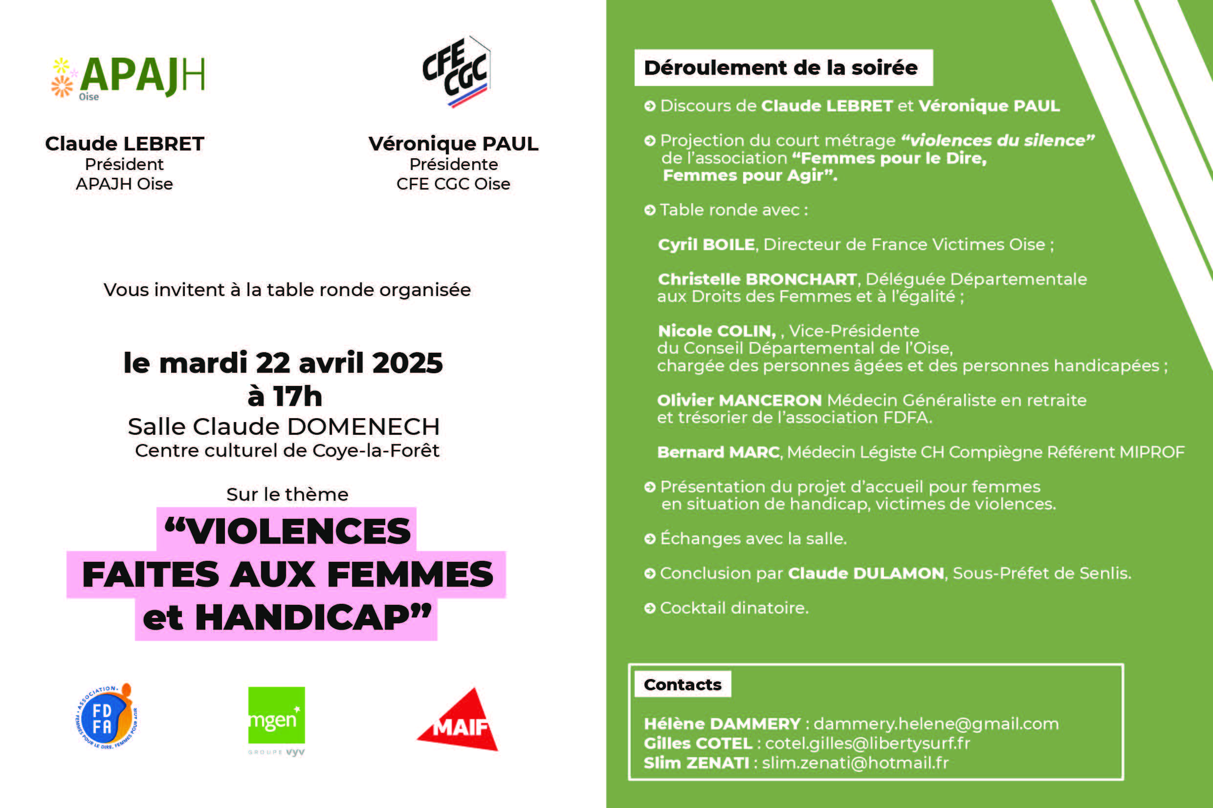 Violences faites aux femmes et handicap (conférence)