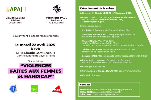 Violences faites aux femmes et handicap (conférence)
