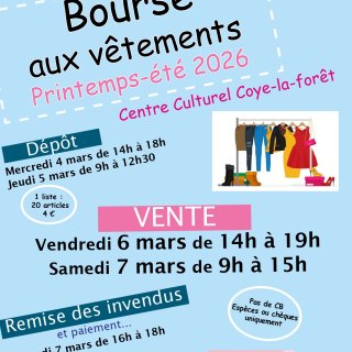 Le grand retour de la Bourse aux vêtements