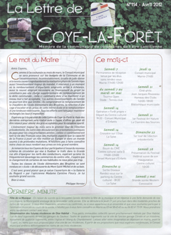 Le mot de notre association que vous ne verrez pas dans la Lettre de Coye-la-Forêt de décembre
