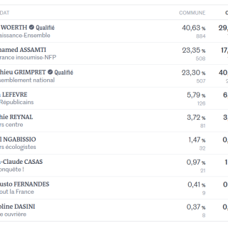 Les résultats du premier tour des élections législatives à Coye-la-Forêt