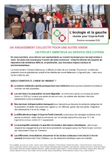 UN ENGAGEMENT COLLECTIF POUR UNE AUTRE VISION