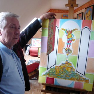 Jean-Marie Delzenne dans son atelier