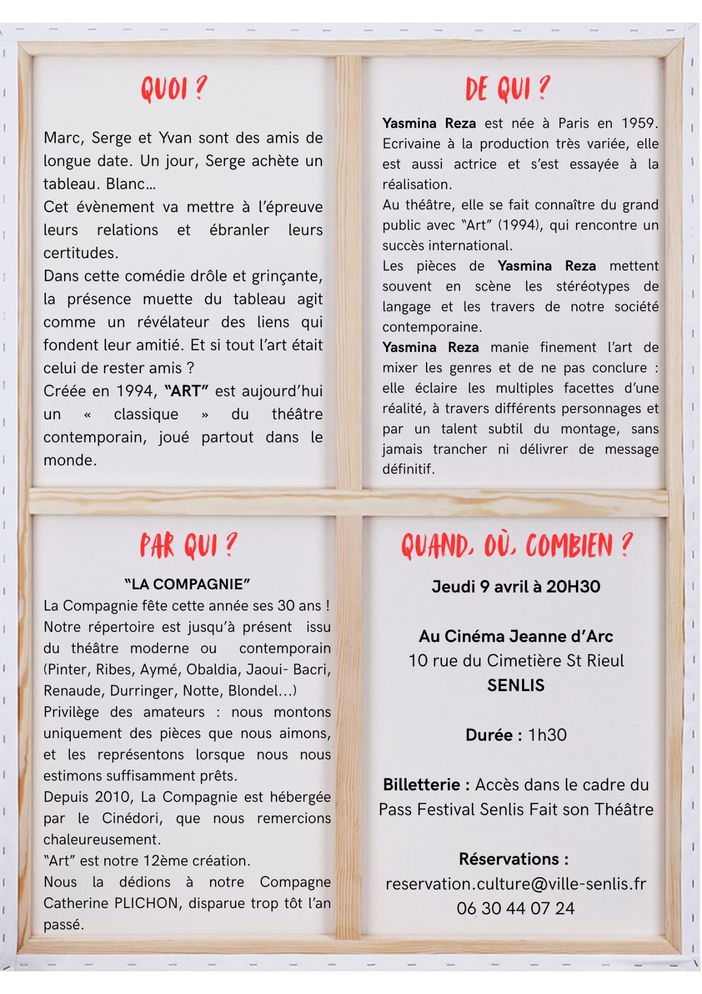 Senlis fait son théâtre avec "Art"