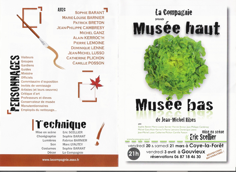 "Musée haut, Musée bas",  le 20 et 21 mars  à Coye-la-forêt